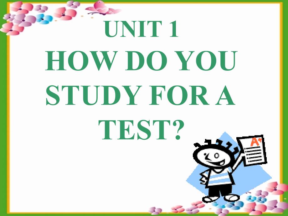 九年级英语Unit1 How do you study for a test单元课件人教版新目标_第3页