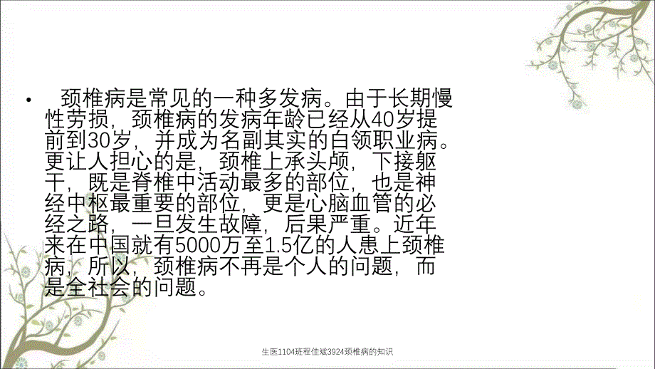 生医1104班程佳斌3924颈椎病的知识_第4页