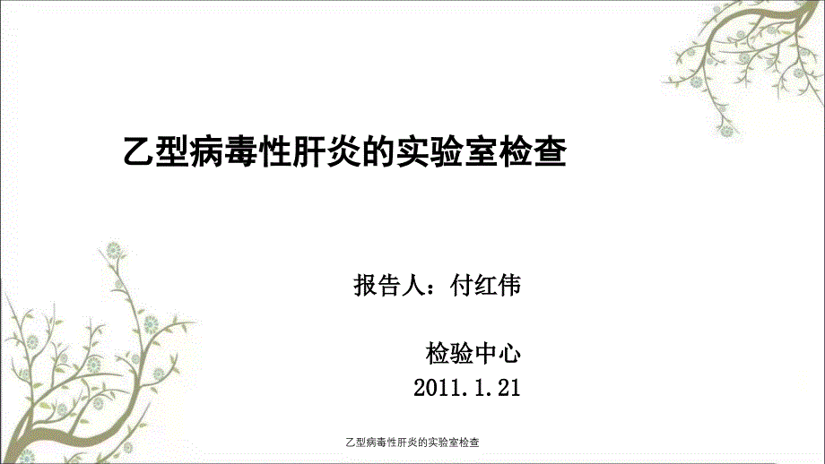 乙型病毒性肝炎的实验室检查_第1页