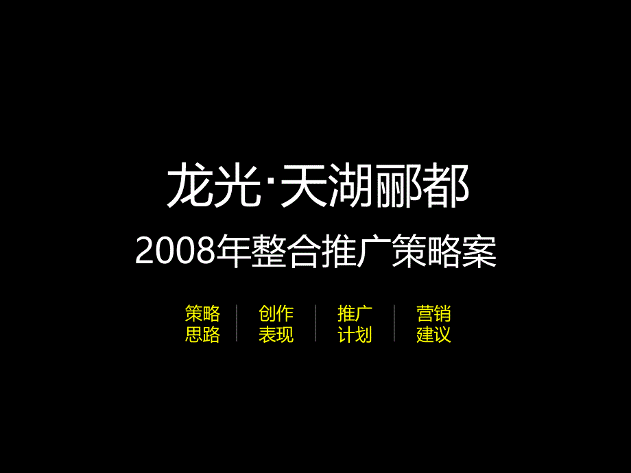 风火佛山龙光天湖郦都整合推广策略案82PPT_第3页