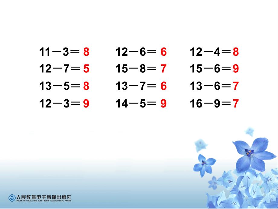 一年级数学下册20以内退位减法解决问题例5找干扰条件_第1页