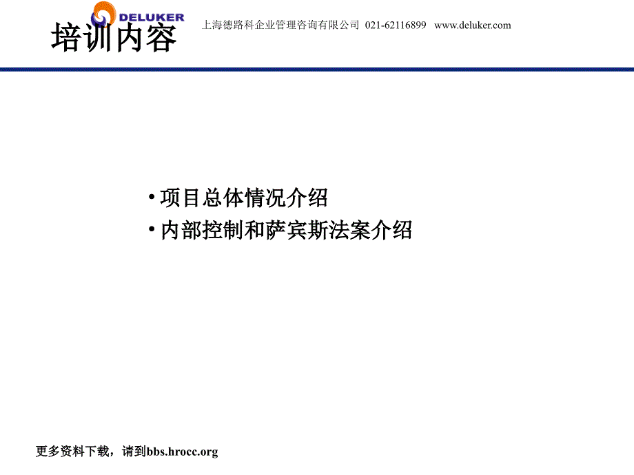 德路科点评：内部控制项目培训（德勤)_第4页