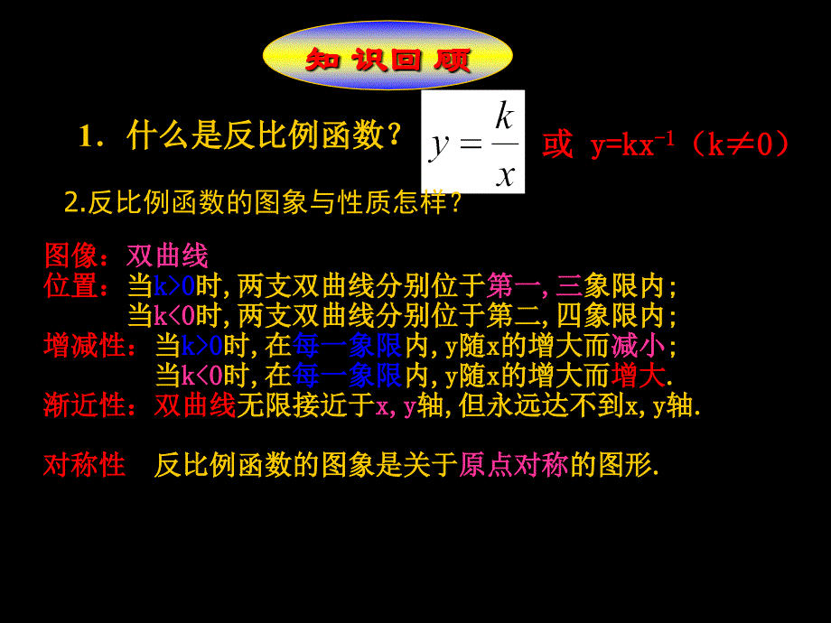 26.1.2反比例函数图像和性质(第2课时)_第2页