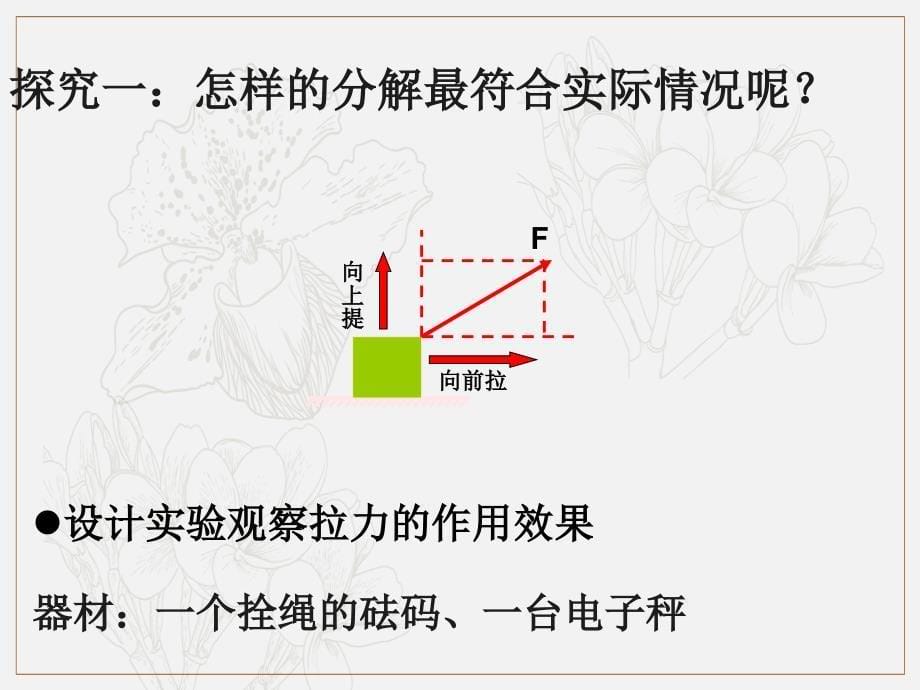 物理高中人教版必修1课件：3.5力的分解2_第5页