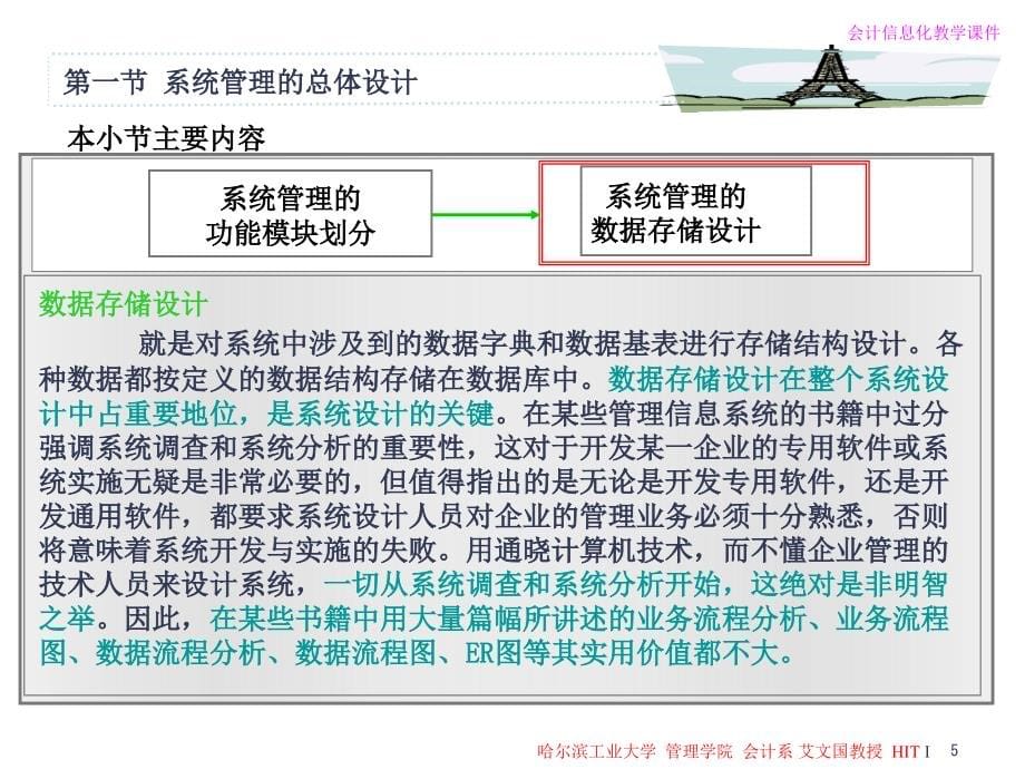 哈尔滨工业大学会计信息系统课件第2章pptPowerP_第5页