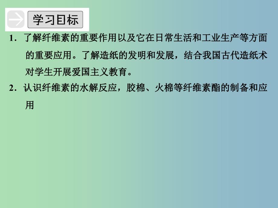 高中化学专题三让有机反应为人类造福3.3纤维素的化学加工课件苏教版.ppt_第2页