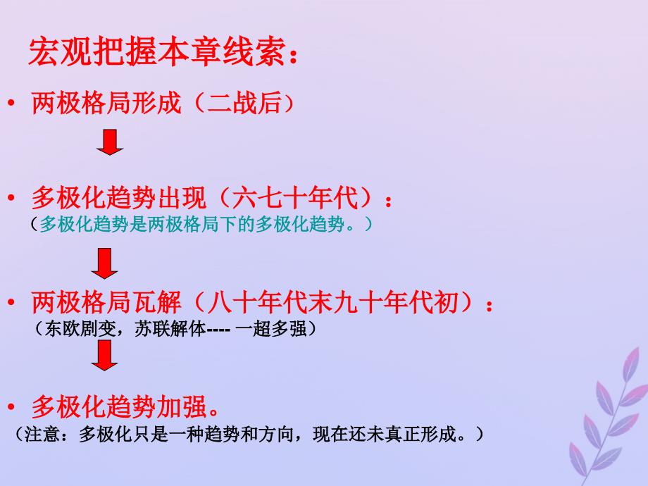 2018年高中历史 第七单元 复杂多样的当代世界 第25课 世界多极化趋势课件7 岳麓版必修1_第3页