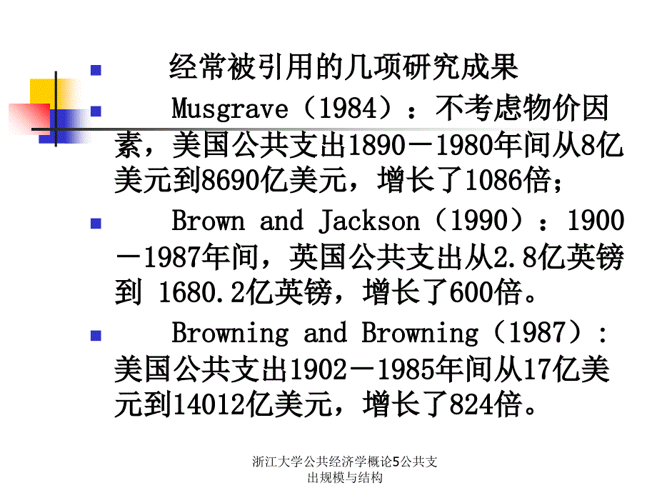 浙江大学公共经济学概论5公共支出规模与结构课件_第3页