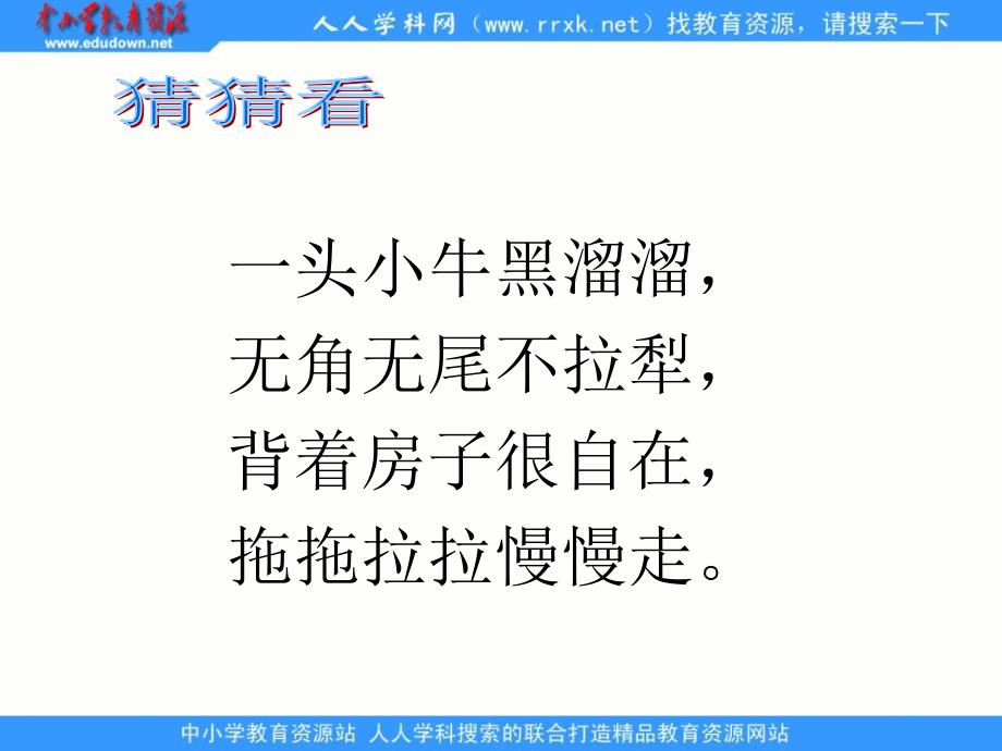 语文A版六年级上册蜗牛慢条斯理的生活PPT件 2_第1页