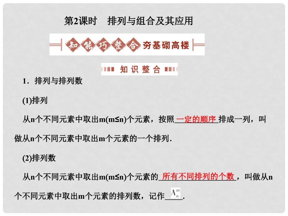 高考数学总复习 10.2排列与组合及其应用课件 文 大纲人教版_第1页