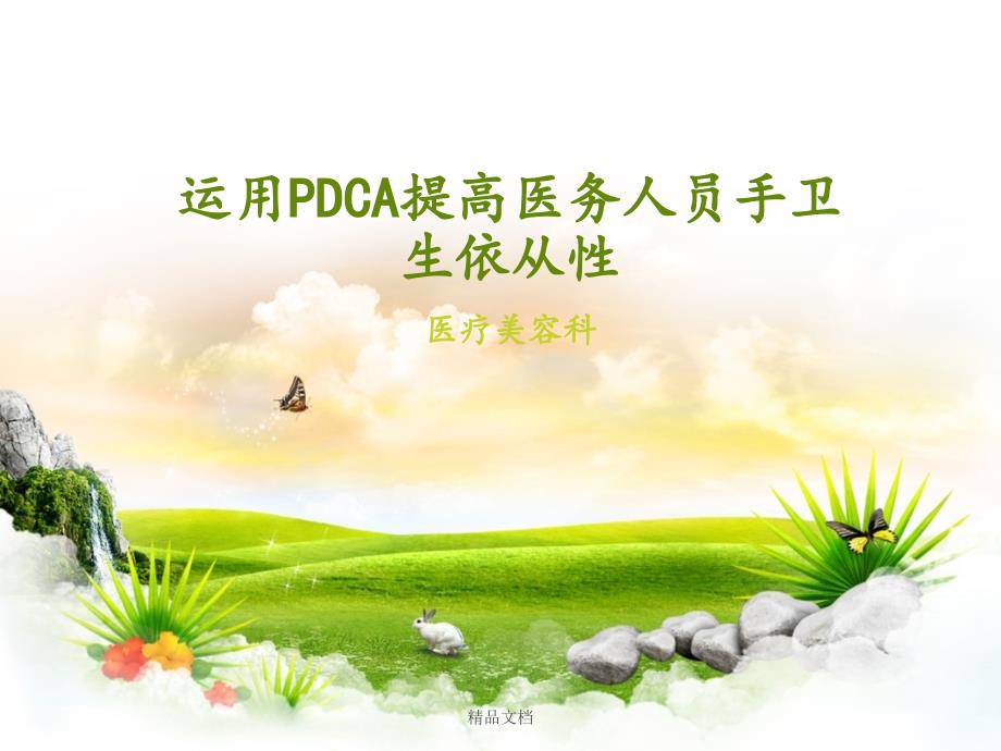 PDCA提高医务人员手卫生依从性课件_第1页