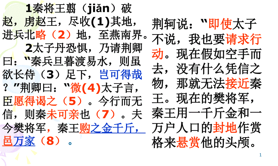 推荐大一轮复习荆轲刺秦王优秀复习课件_第1页