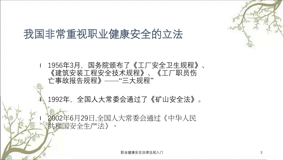 职业健康安全法律法规入门课件_第3页