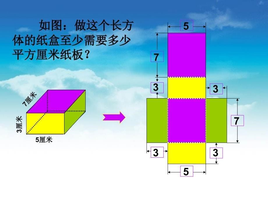 【北师大版】数学五年级下册：2.3长方体的表面积ppt课件2_第5页