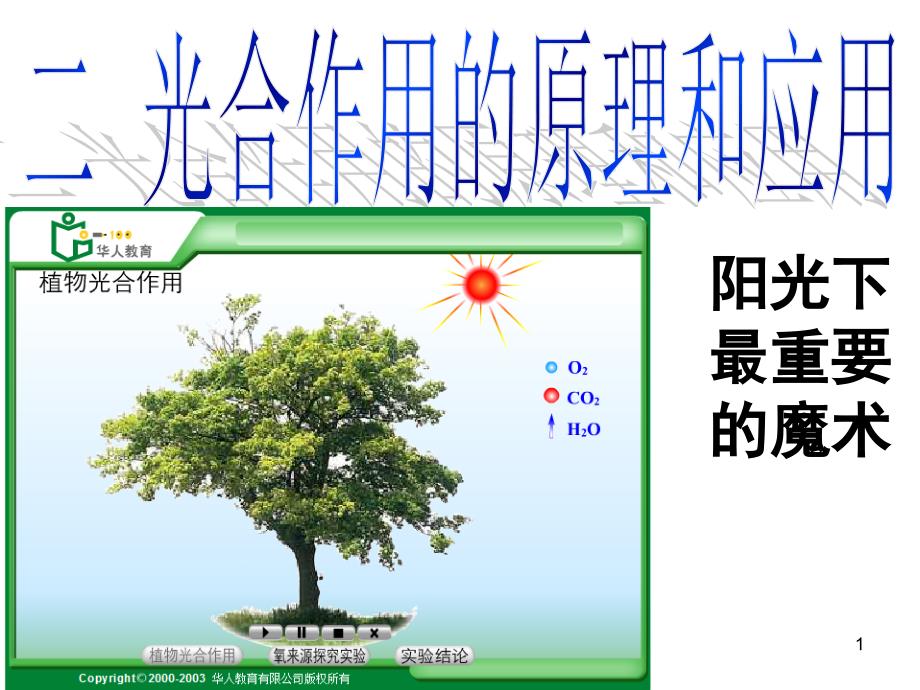 高一生物光合作用原理和应用文_第1页