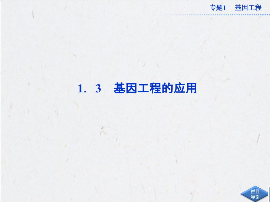 高中生物同步课件13基因工程的应用新人教版选修3_第1页