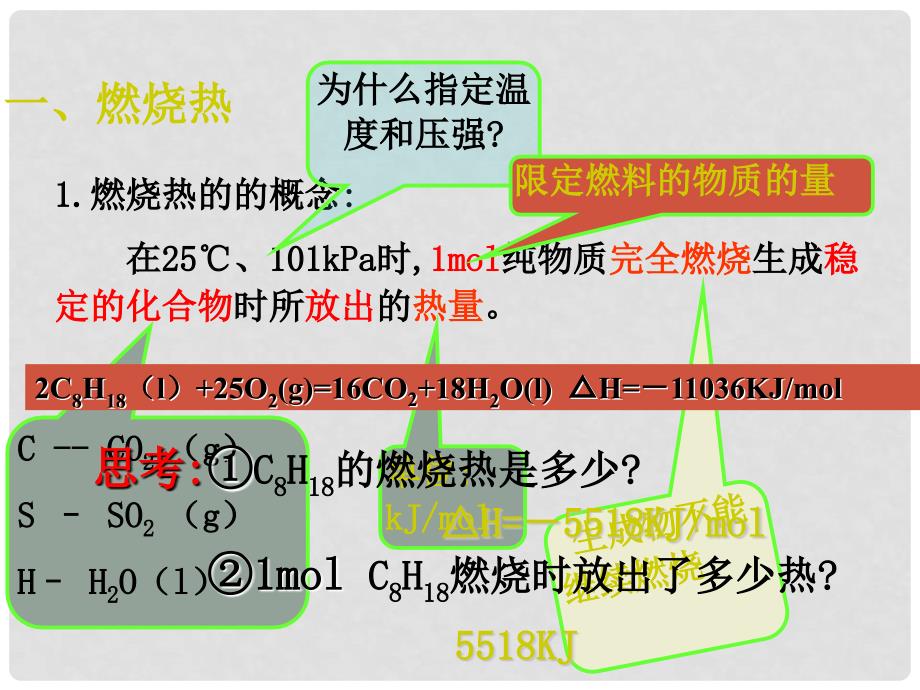 吉林省伊通满族自治县高中化学 第一章 化学反应与能量 1.2 中和热 燃烧热 能源课件 新人教版选修4_第3页