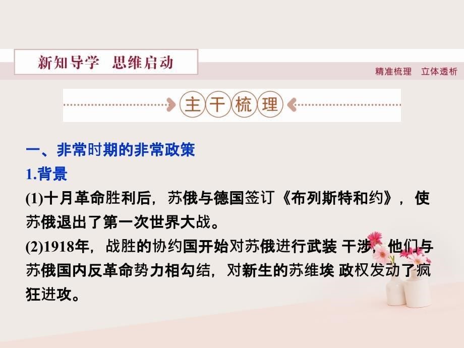 历史 七 苏联社会主义建设的经验与教训 一 社会主义建设道路的初期探索 人民版必修2_第5页