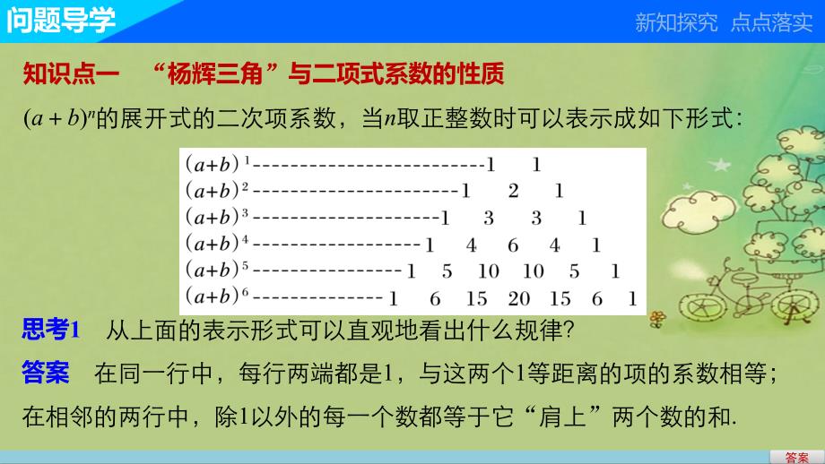 高中数学第一章计数原理1.3.2杨辉三角与二项式系数的性质课件1新人教A版选修_第3页