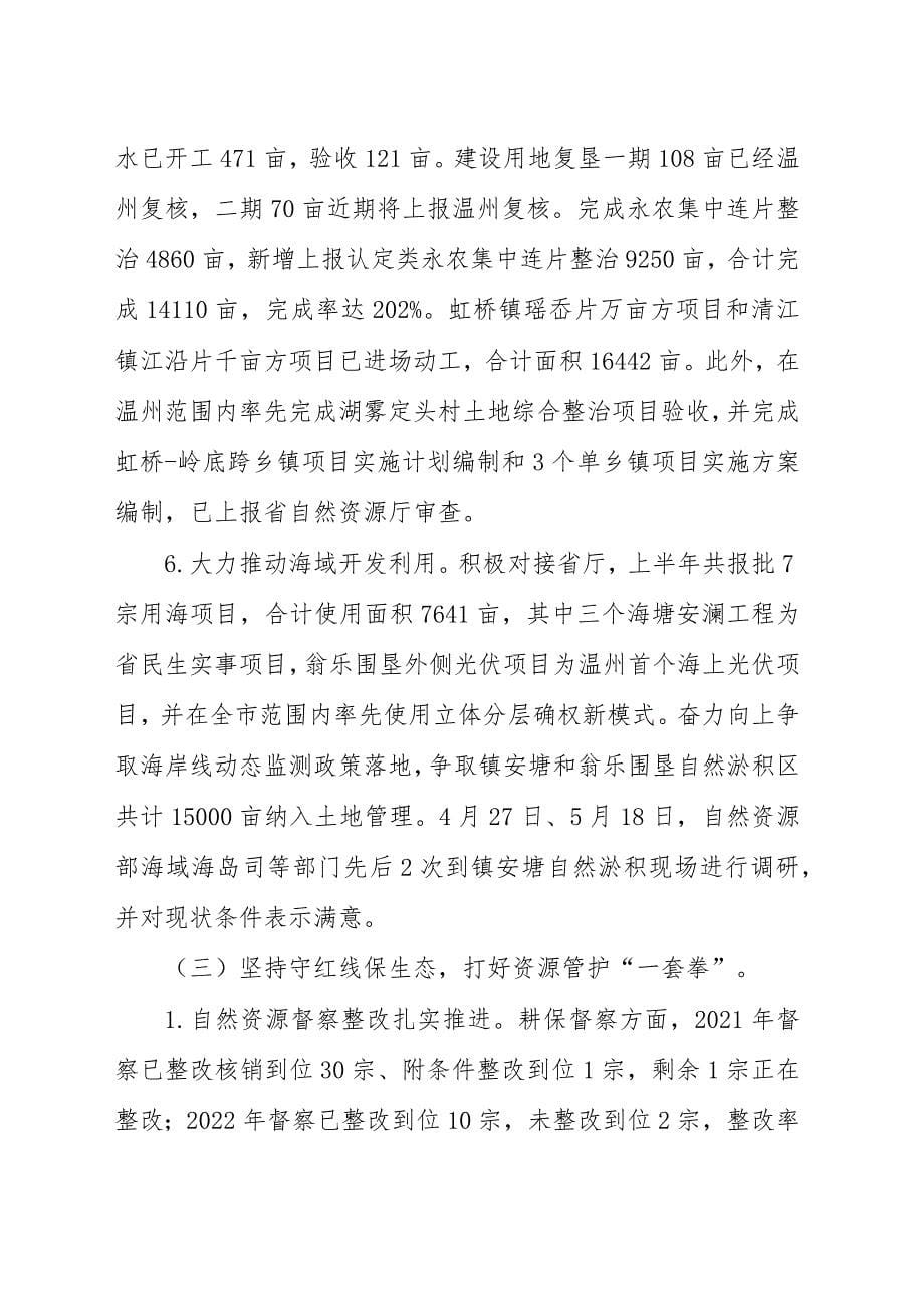 自然资源和规划局2023年上半年工作总结及下半年工作计划范文（两篇）_第5页