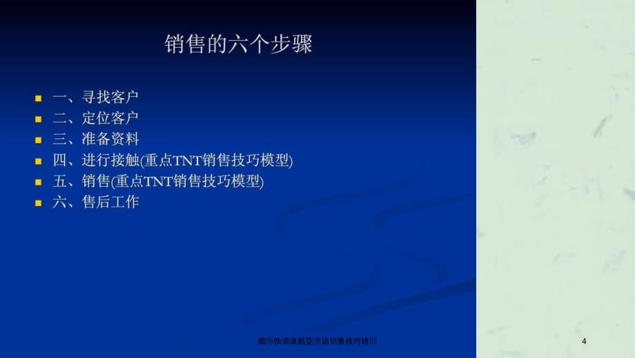 国际快递及航空货运销售技巧培训课件_第4页