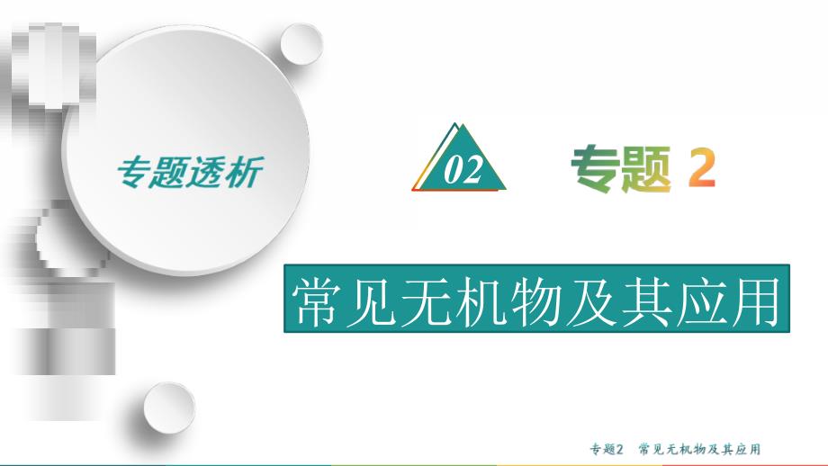 高考化学二轮专题复习课件专题2常见无机物及其应用 (含解析)_第1页