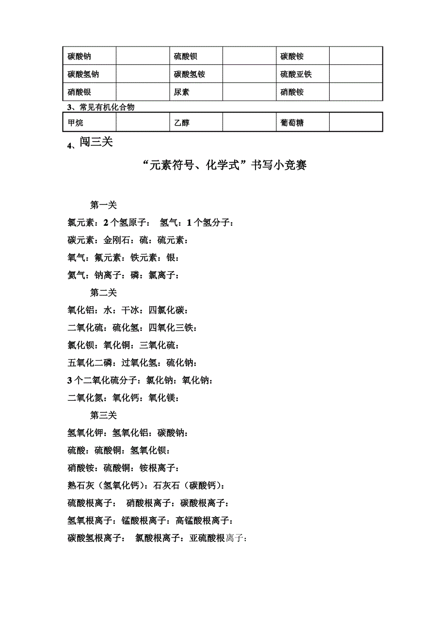 初中化学常见化学式_第2页