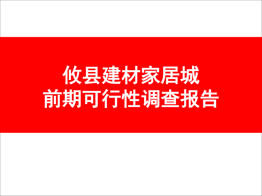 攸县建材家居城前期可行性调查报告定稿PPT课件_第1页