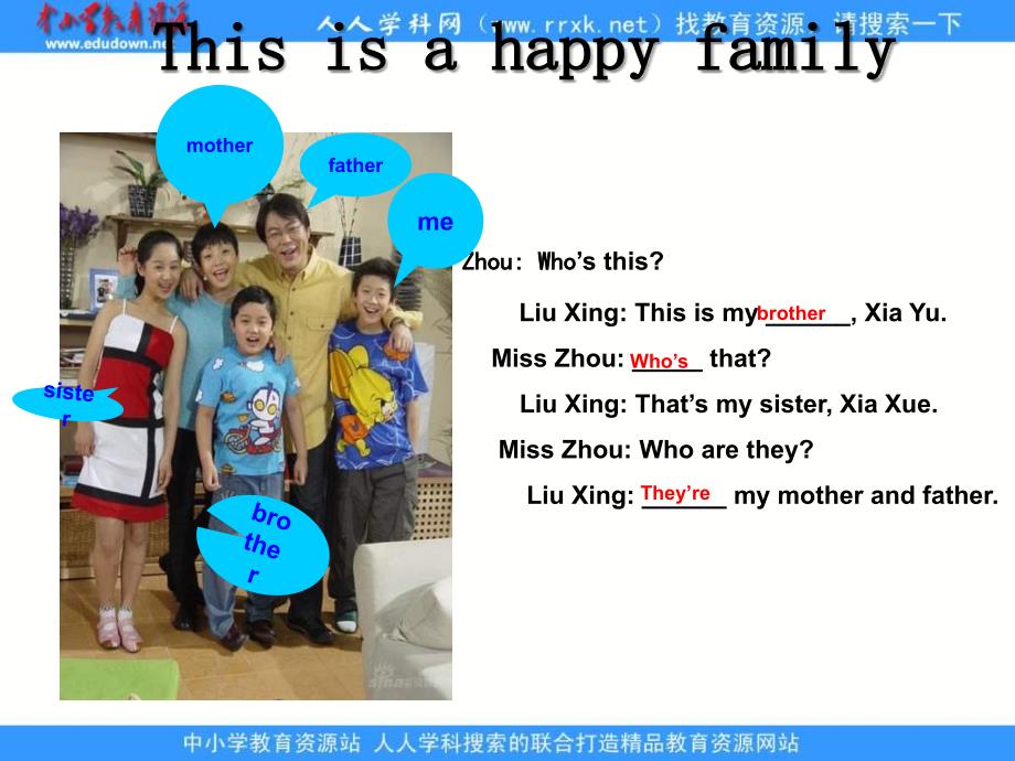 湘少版三上Unit 6 This is my familyppt课件_第3页