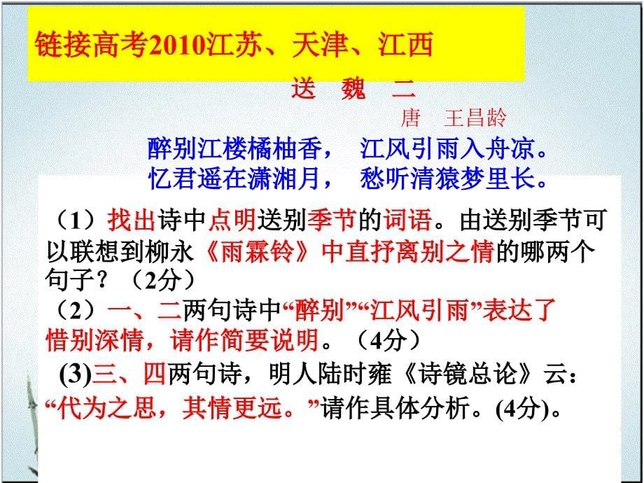 高考诗歌鉴赏方法指导送别诗_第5页