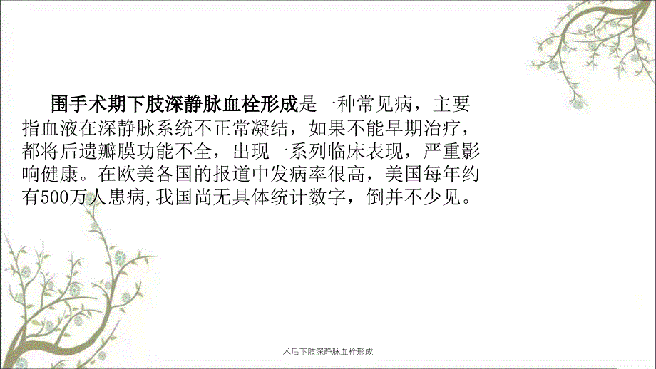 术后下肢深静脉血栓形成课件_第2页