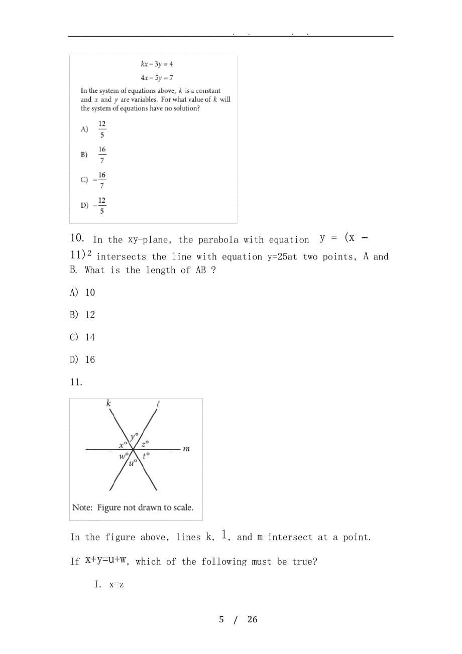 SAT-Practice-Test-Math-Test_第5页