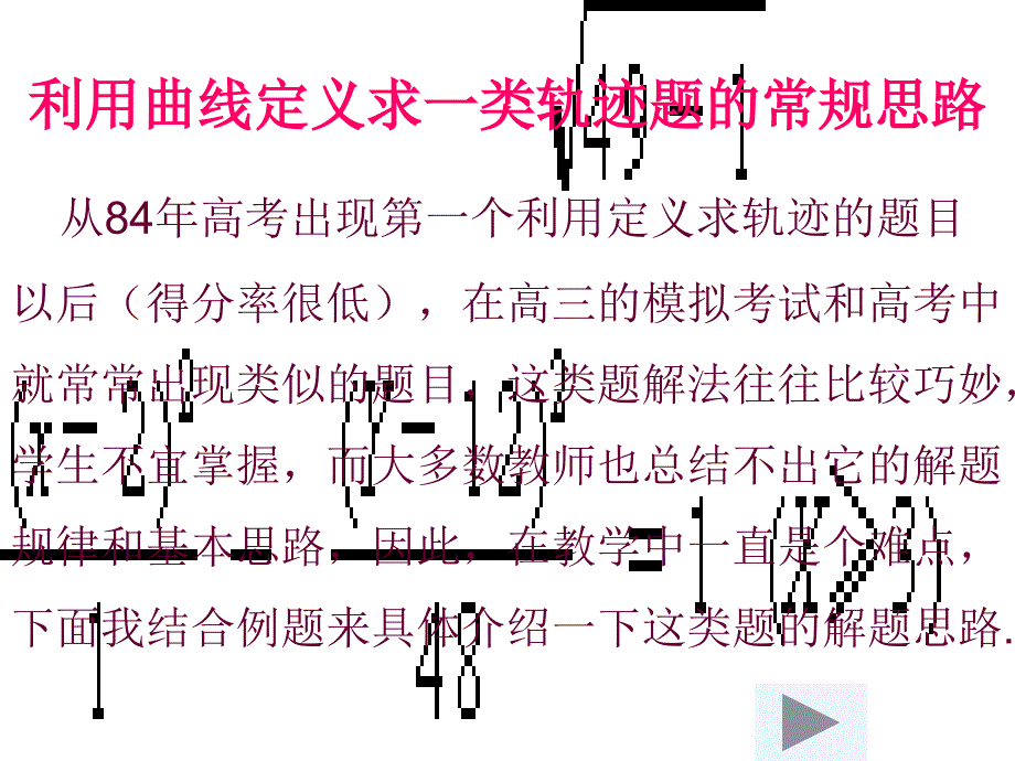 高二数学专题课件利用曲线定义求轨迹_第2页