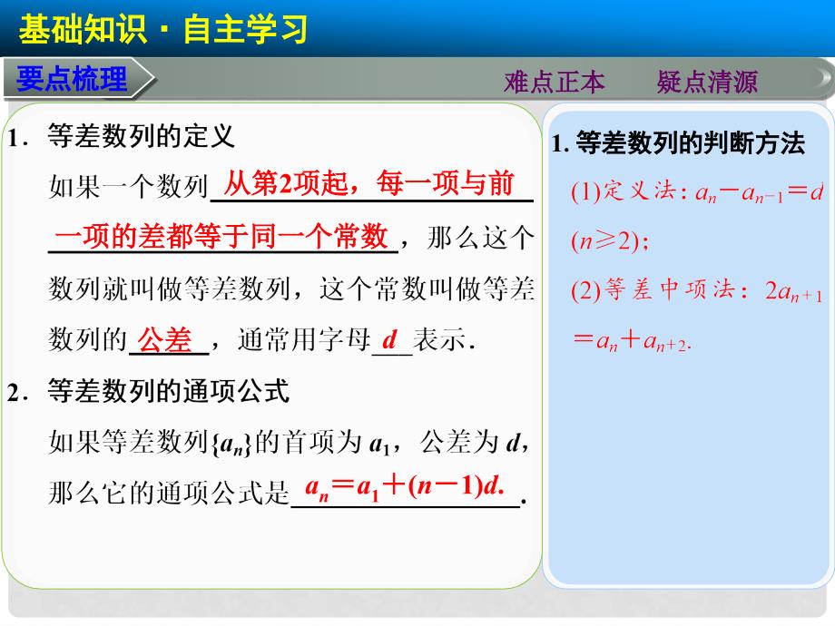 高三数学大一轮复习 6.2等差数列及其前n项和课件 理 新人教A版_第2页