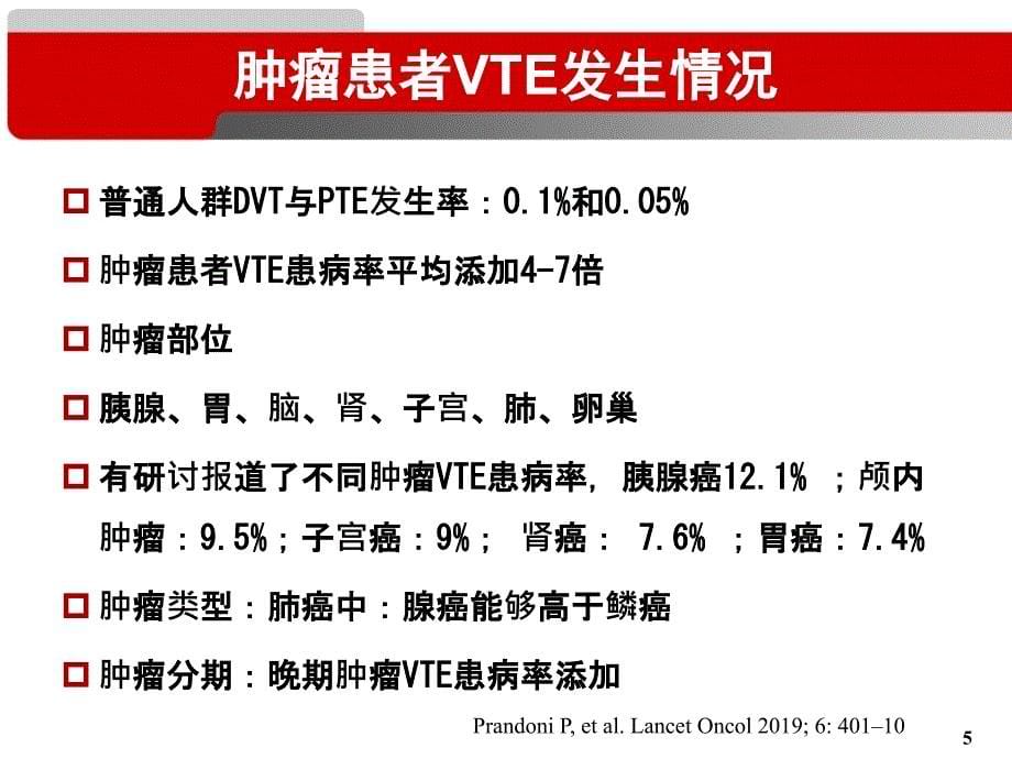 恶性肿瘤与静脉血栓栓塞症ppt课件_第5页