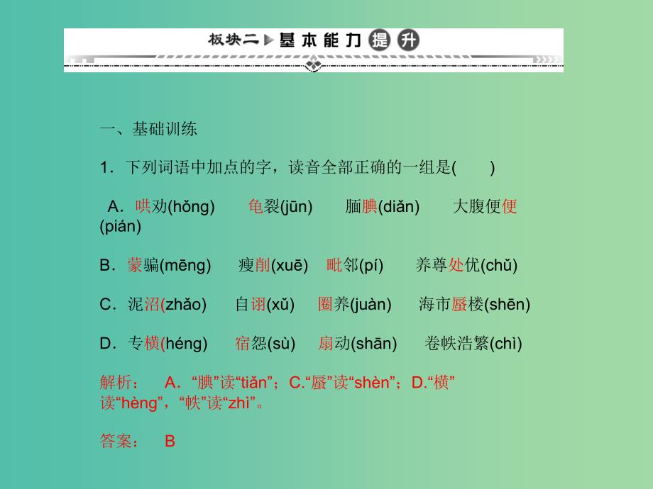 高考语文一轮复习 版块二 外国小说欣赏基本能力提升课件 新人教版.ppt_第1页