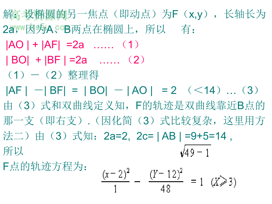 高二数学专题课件利用曲线定义求轨迹pt_第4页