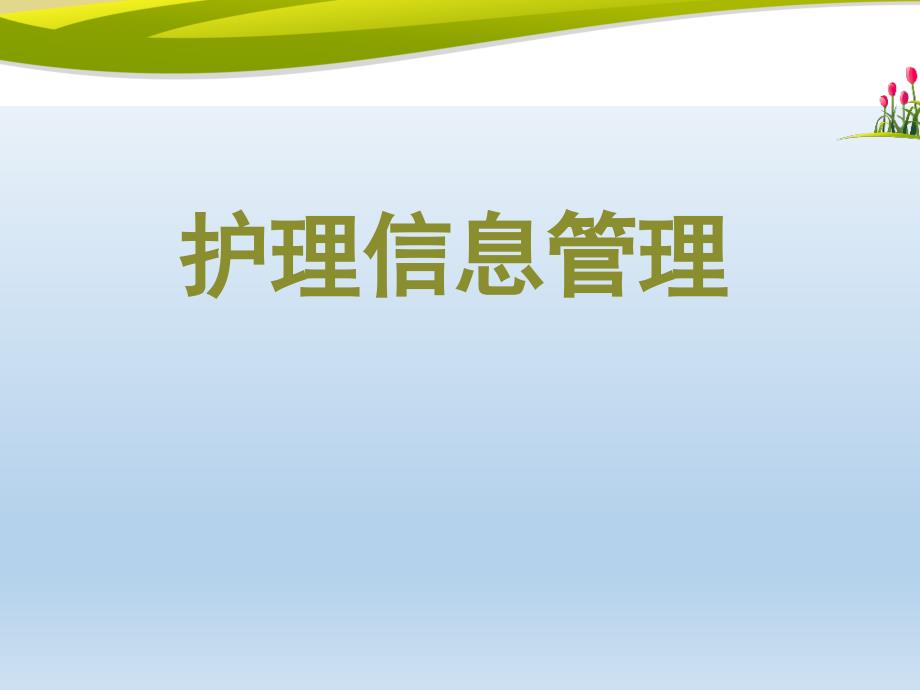 护理信息管理课件_第1页