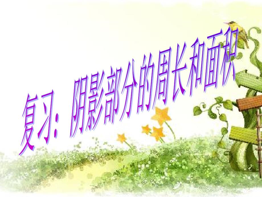 阴影部分的周长和面积复习_第1页