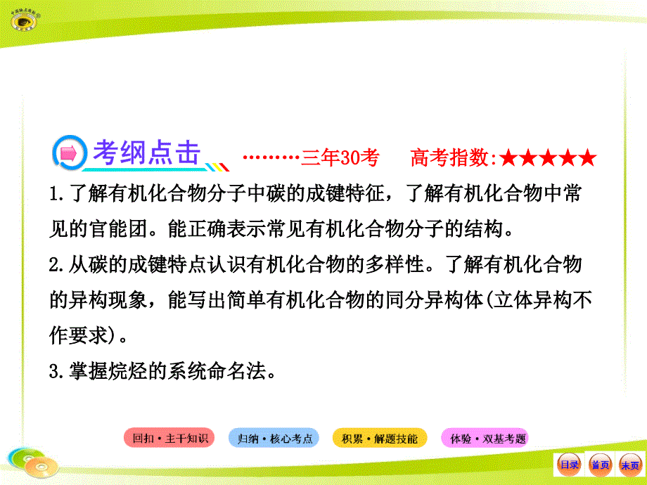 化学复习方略课件9.1有机物的结构分类和命名_第3页