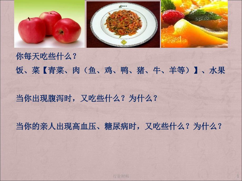 饮食与营养课件行业特选_第1页