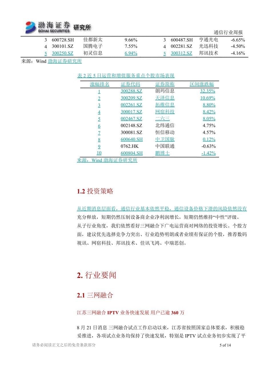 通信行业周报0825_第5页