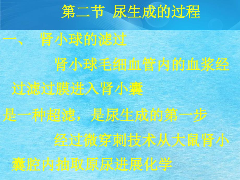 第八章尿的生成与排出ppt课件_第1页