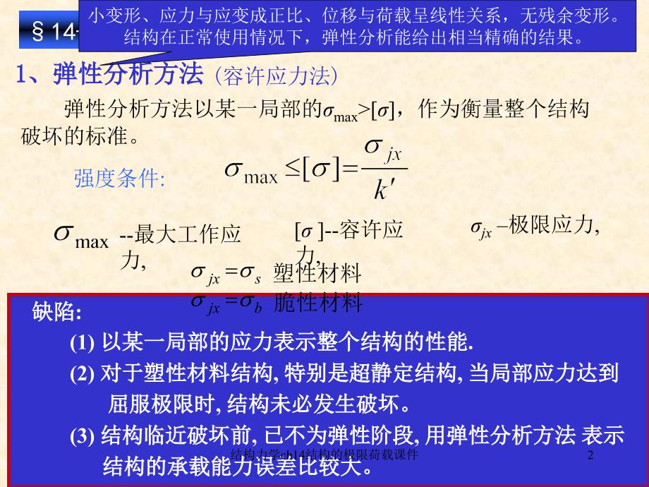 结构力学ch14结构的极限荷载课件_第2页