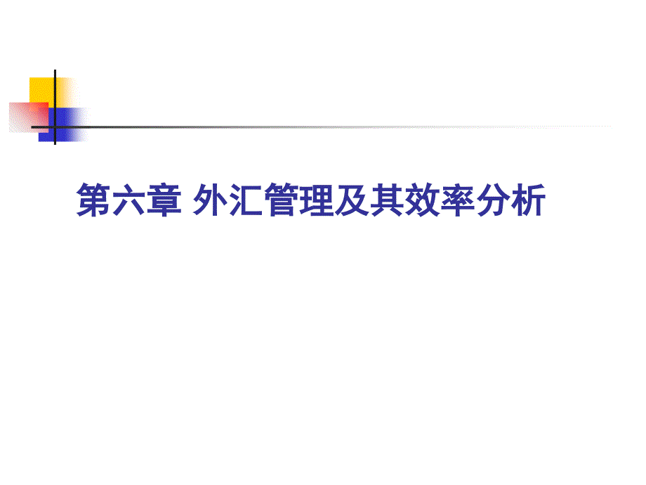 外汇管理及其效率分析_第1页