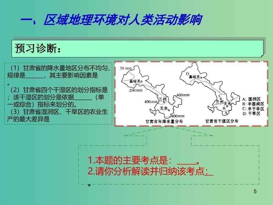 高考地理 专题八 区域高考地理环境与人类活动（第1课时）课件.ppt_第5页