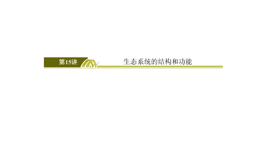 2019届二轮复习第15讲-生态系统的结构和功能课件(全国通用)_第3页