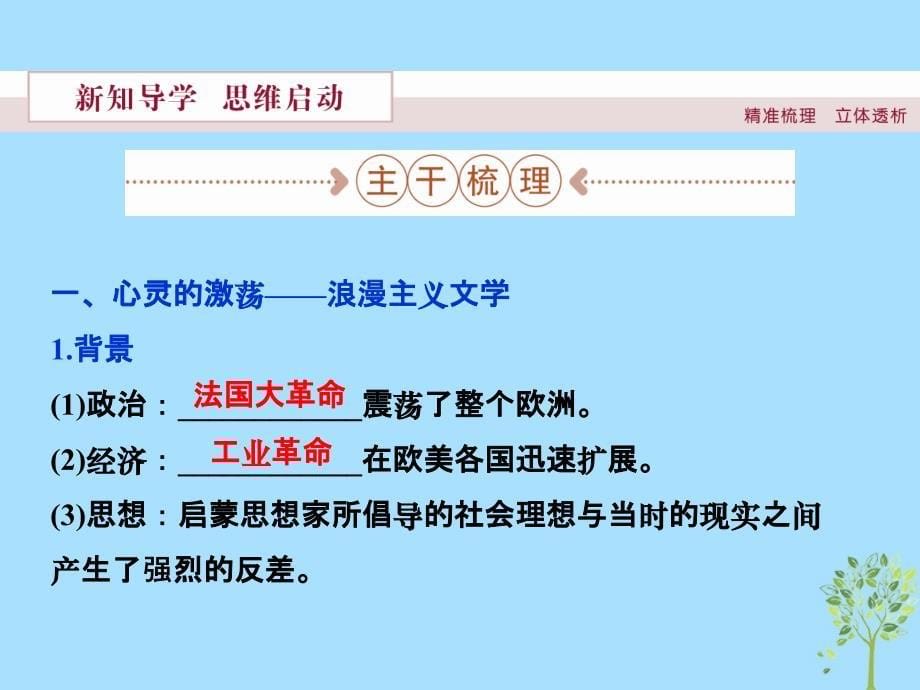 2021学年高中历史专题八19世纪以来的文学艺术一工业革命时代的浪漫情怀课件人民版必修3_第5页