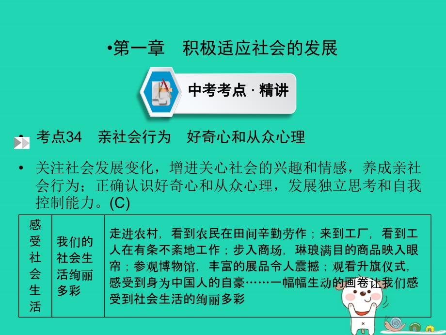 2019年中考道德与法治第1部分教材同步复习模块3我与国家和社会第1章积极适应社会的发展课件1_第2页