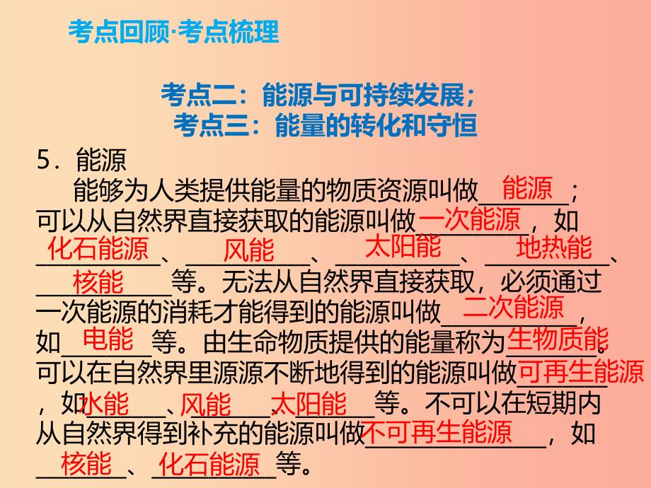 2019年中考物理解读总复习 第一轮 第四部分 电与磁 第22章 信息的传递 能源与可持续发展 能量守恒课件.ppt_第3页